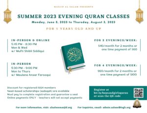 Summer '23 Kids Evening Qur'an Classes