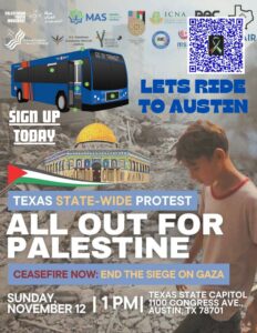 Bus Ride to the Palestine Protest in Austin