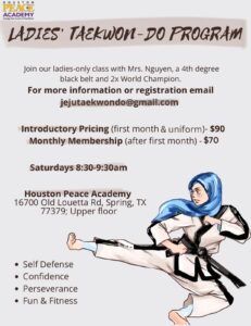 HPA Ladies TaeKwon-Do Class Enrollment Open
