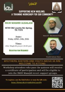 Supporting New Muslims: A Training Workshop
