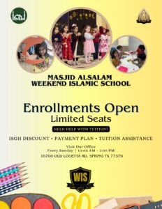 Weekend Islamic School Registration